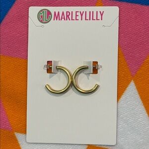 Marleylilly Gold Crescent Earrings